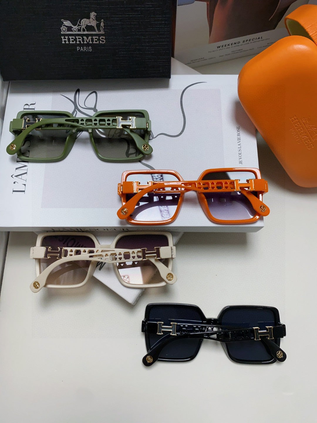 Hermès Fashion Gray Lens Sunglasses for Women - 399437 - detail image 8