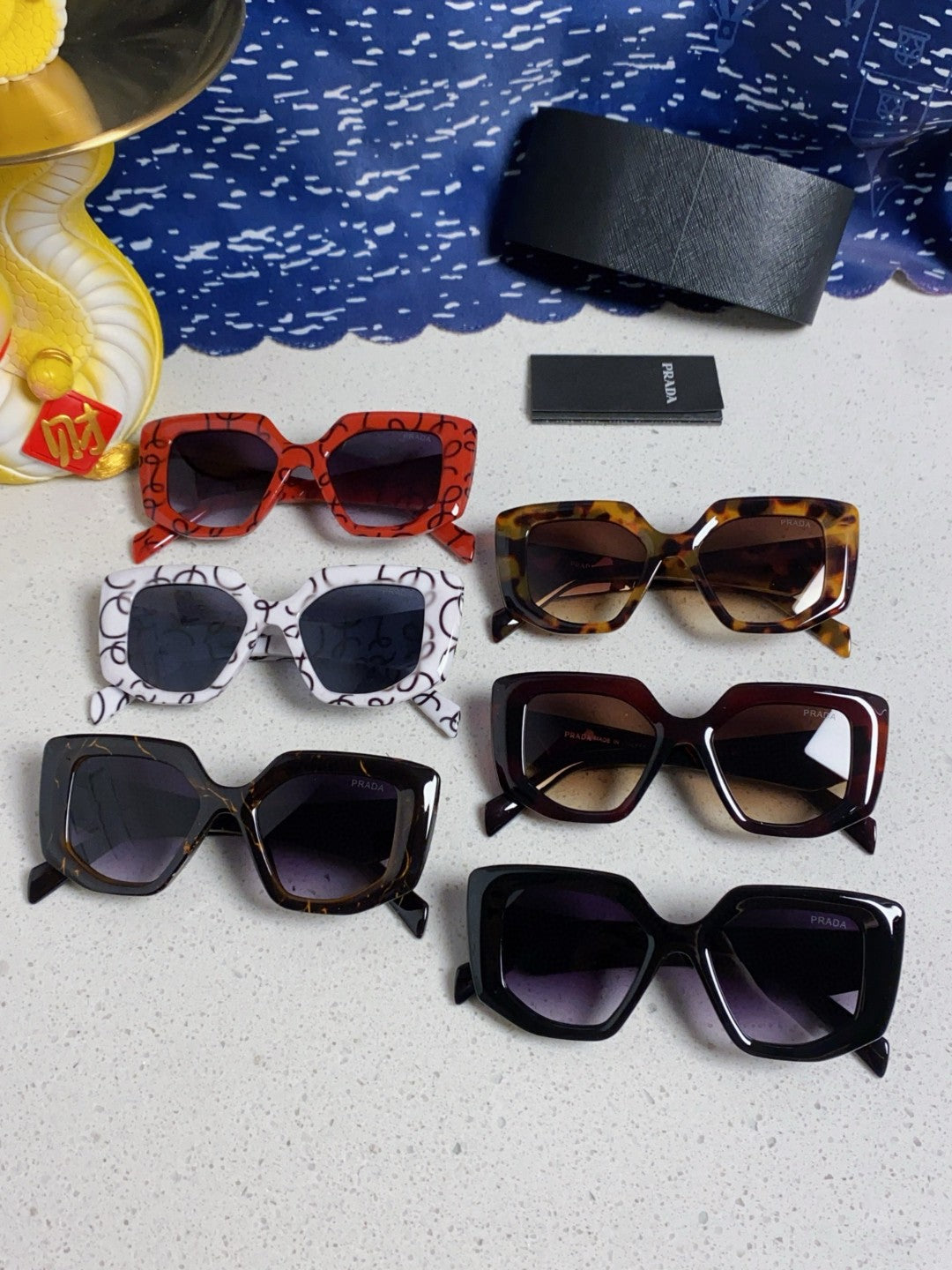 Prada 14ZSF Cat-Eye Silver Lens Sunglasses for Women - 398921 - detail image 12
