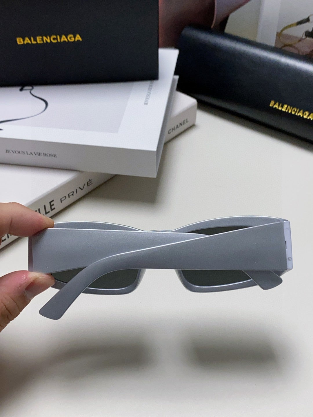 Balenciaga Square Silver Lens Sunglasses for Men & Women - 416102 - detail image 4