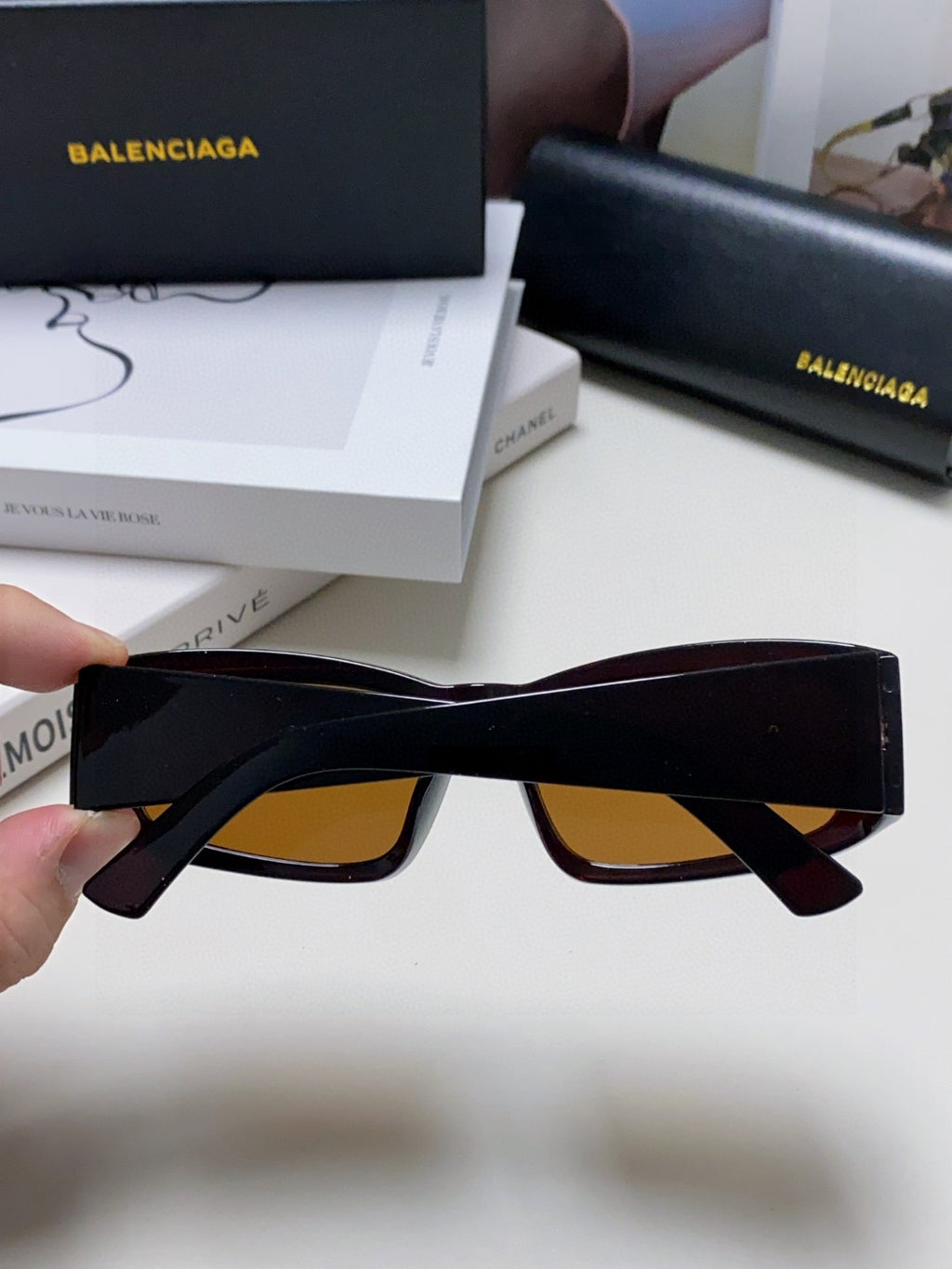 Balenciaga Square Silver Lens Sunglasses for Men & Women - 416104 - detail image 4