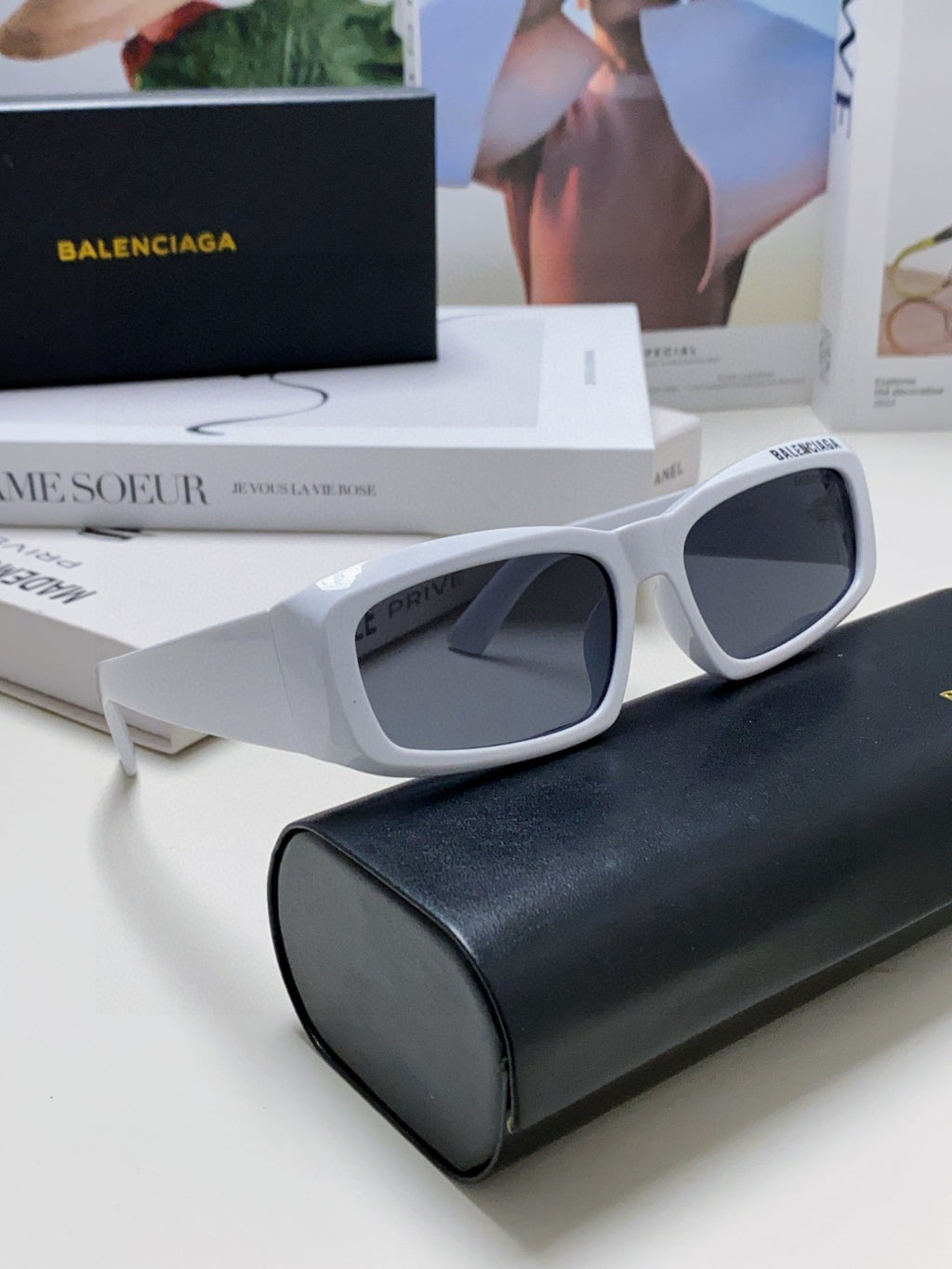 Balenciaga Square Gold Lens Sunglasses for Men & Women - detail image 7
