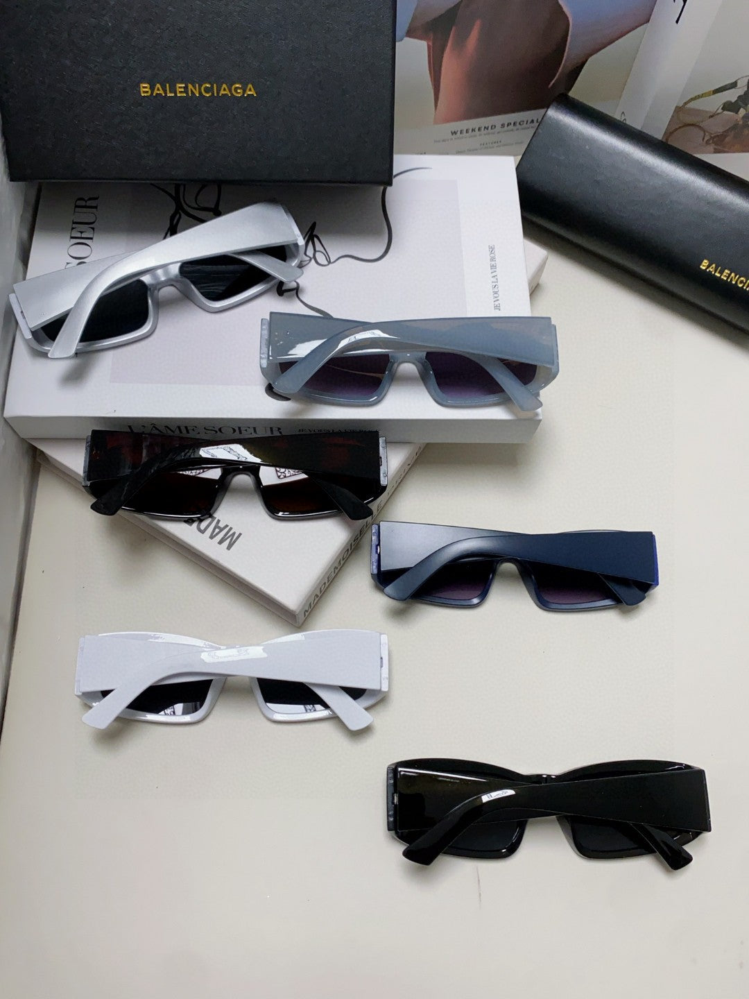 Balenciaga Square Gray Lens Sunglasses for Men & Women - detail image 10