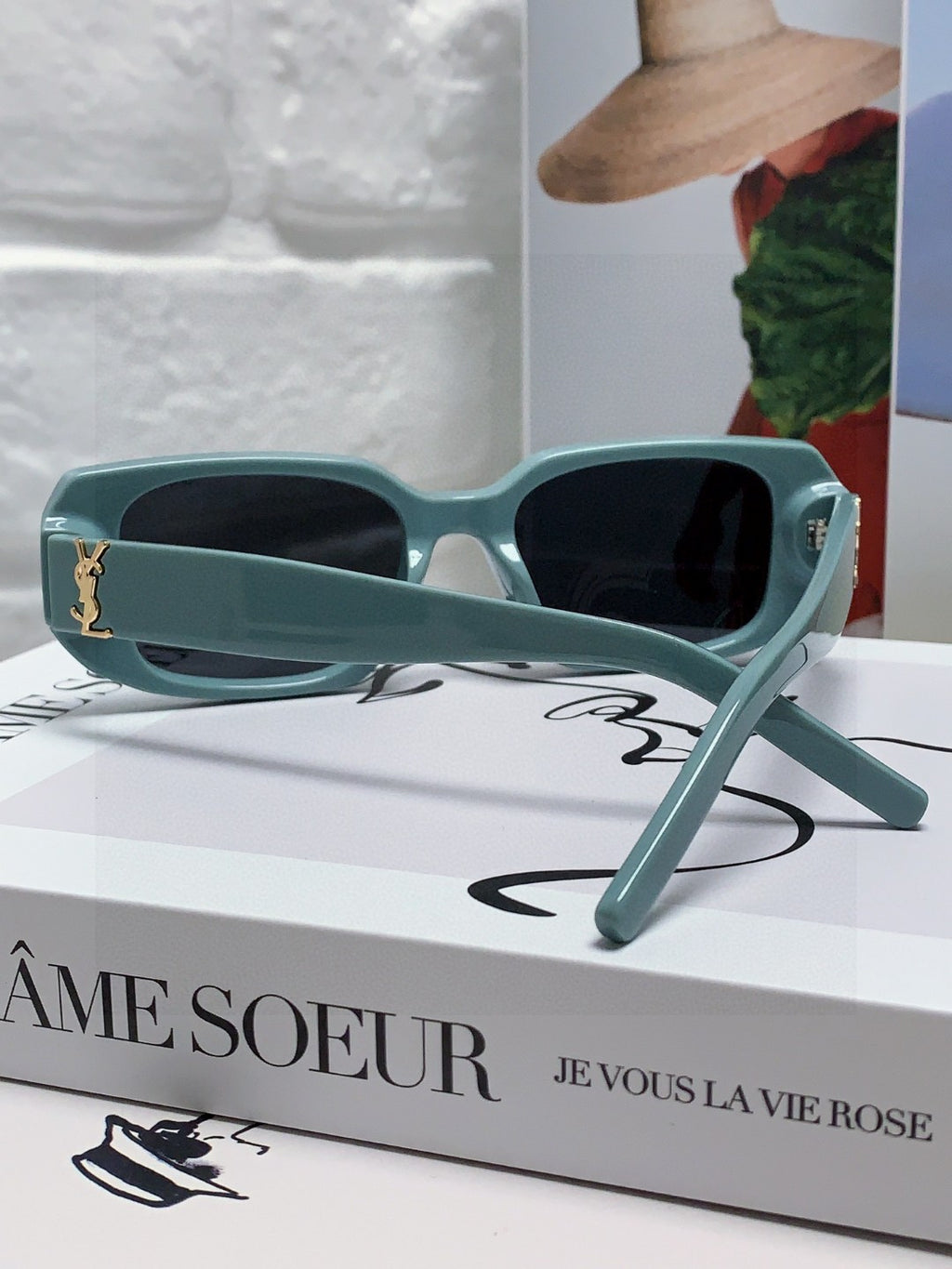 Saint Laurent Blue-Light Cat-Eye Black Lens Sunglasses for Men & Wome - 415553