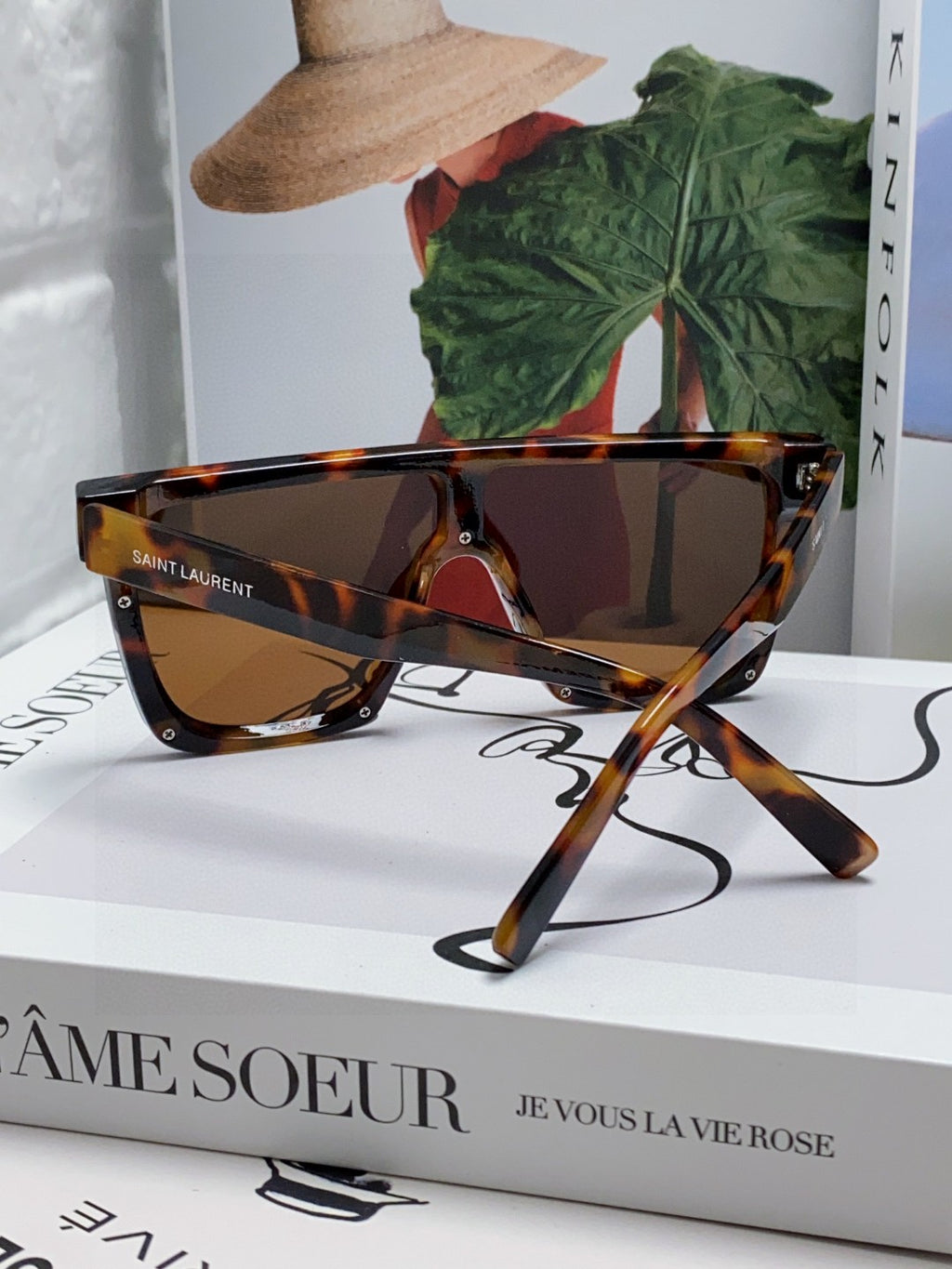 Saint Laurent Acetate Oversized Brown Lens Sunglasses for Men & Women - 415562