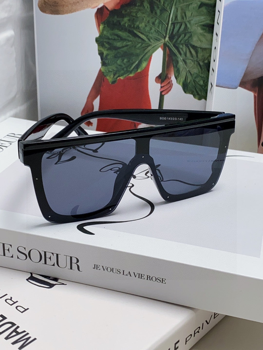 Saint Laurent Acetate Oversized Black Lens Sunglasses for Men & Women - detail image 3