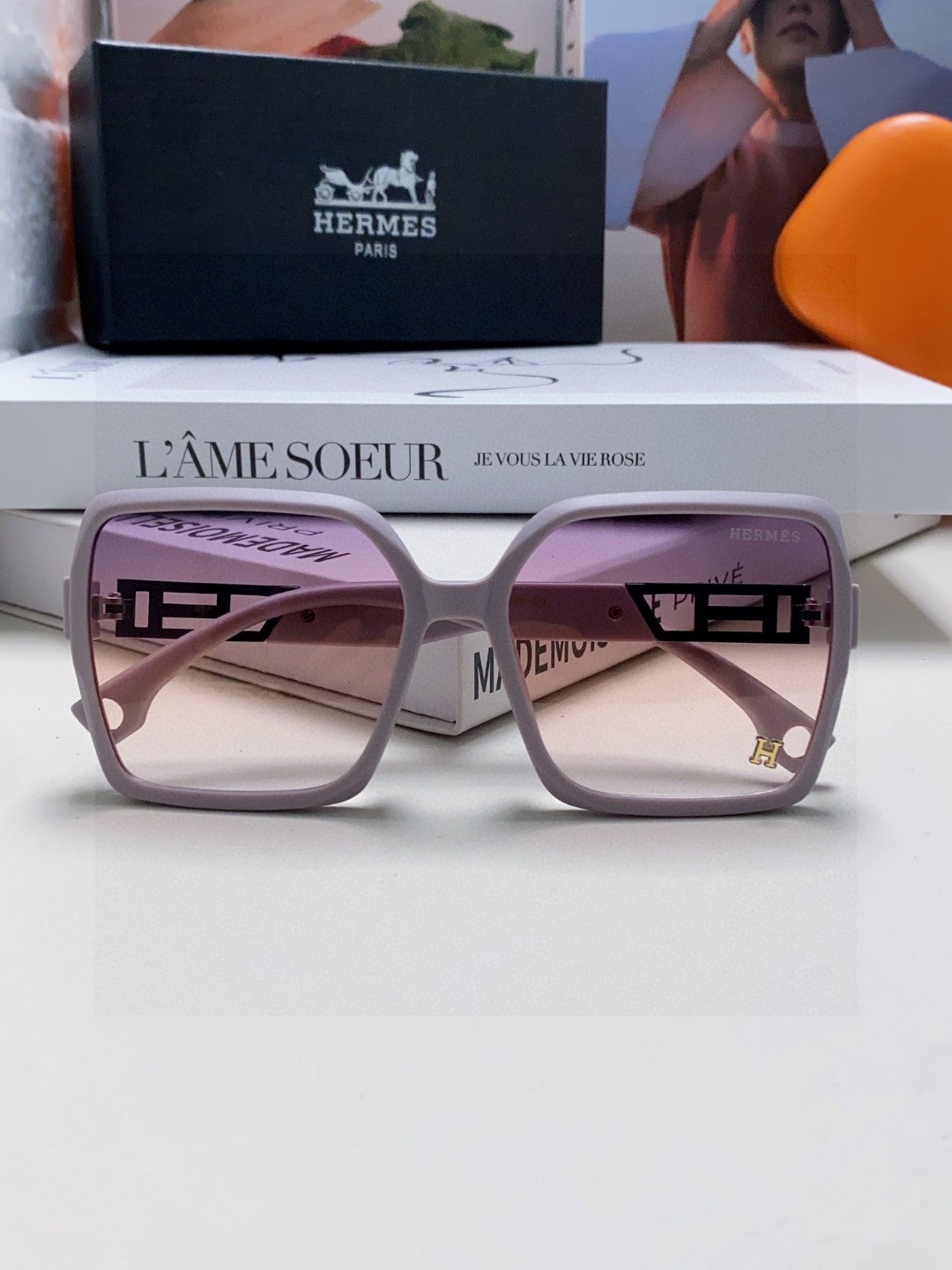 Hermès Square Gray Lens Sunglasses for Men & Women - 416511 - detail image 5
