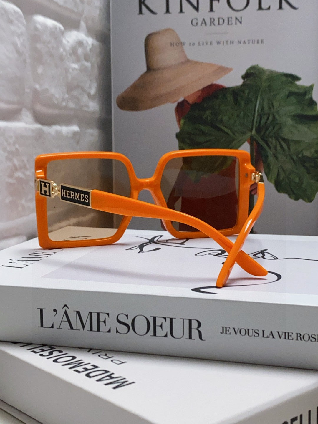 Hermès Square Brown Lens Sunglasses for Women - 416514 - detail image 2