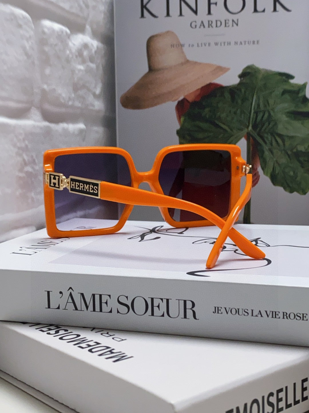 Hermès Square Red Lens Sunglasses for Women - 450015 - detail image 2