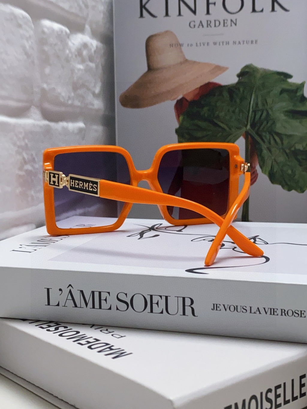 Hermès Square Red Lens Sunglasses for Women - 416515 - detail image 2