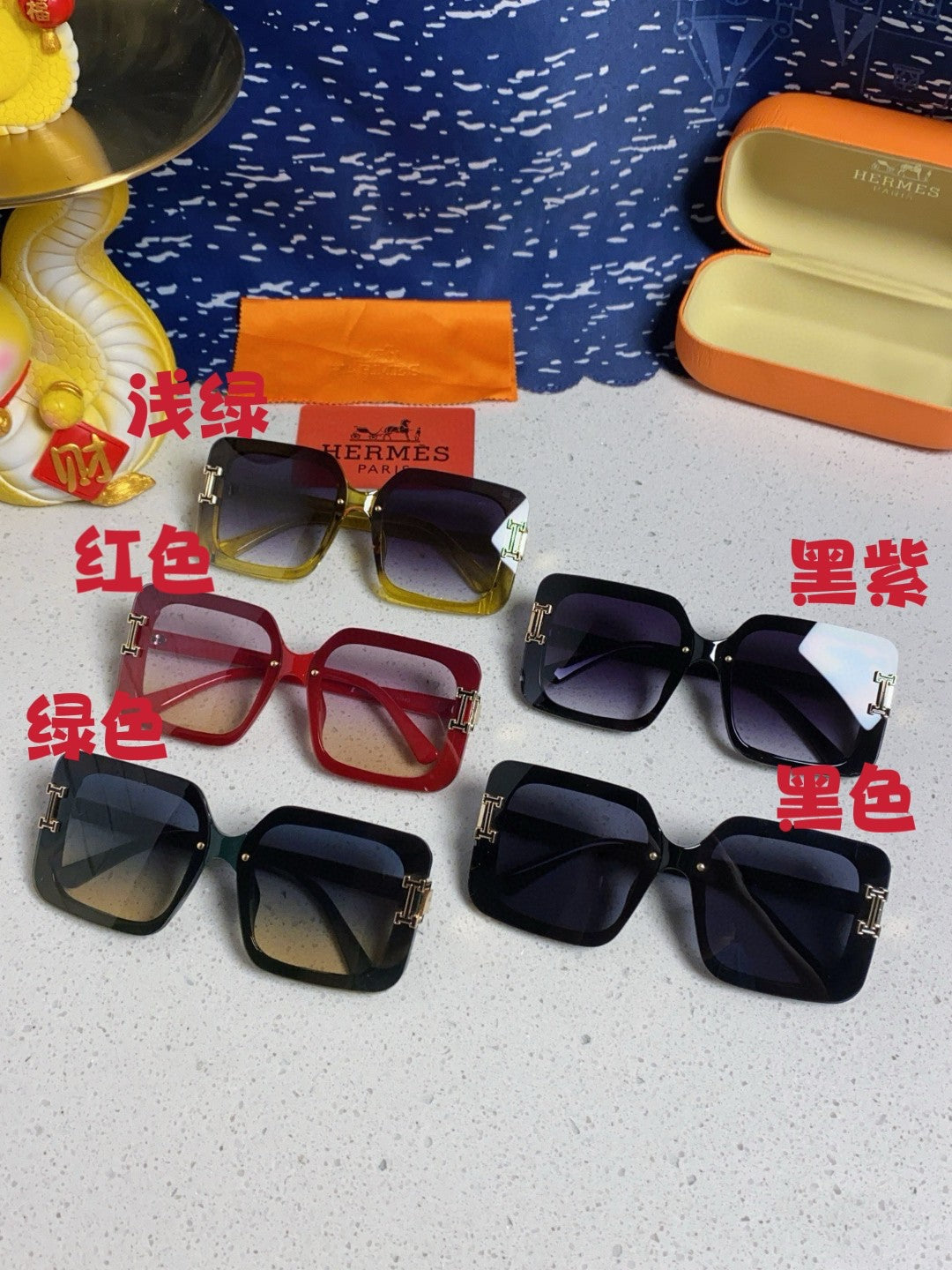 Hermès Square Silver Lens Sunglasses for Men & Women - 416509 - detail image 10