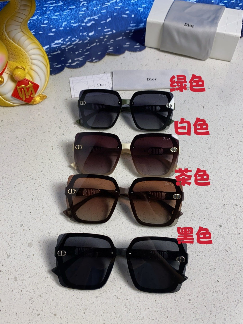 Dior Polarized Fashion Silver Lens Sunglasses for Women - 465354 - detail image 12