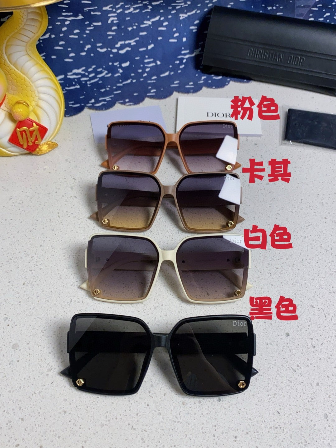 Dior Polarized Fashion Black Lens Sunglasses for Women - 431826 - detail image 12