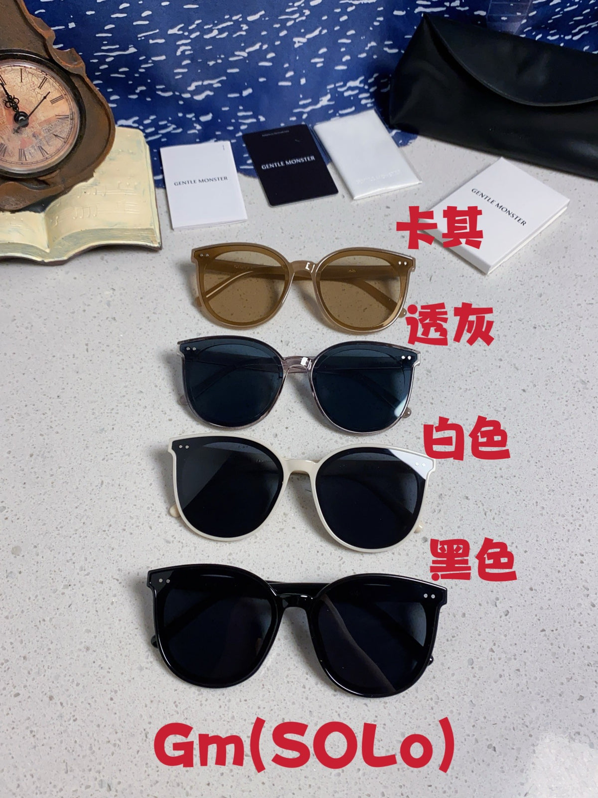 Gentle Monster SOLO Polarized Round Red Lens Sunglasses for Men & Women - detail image 12