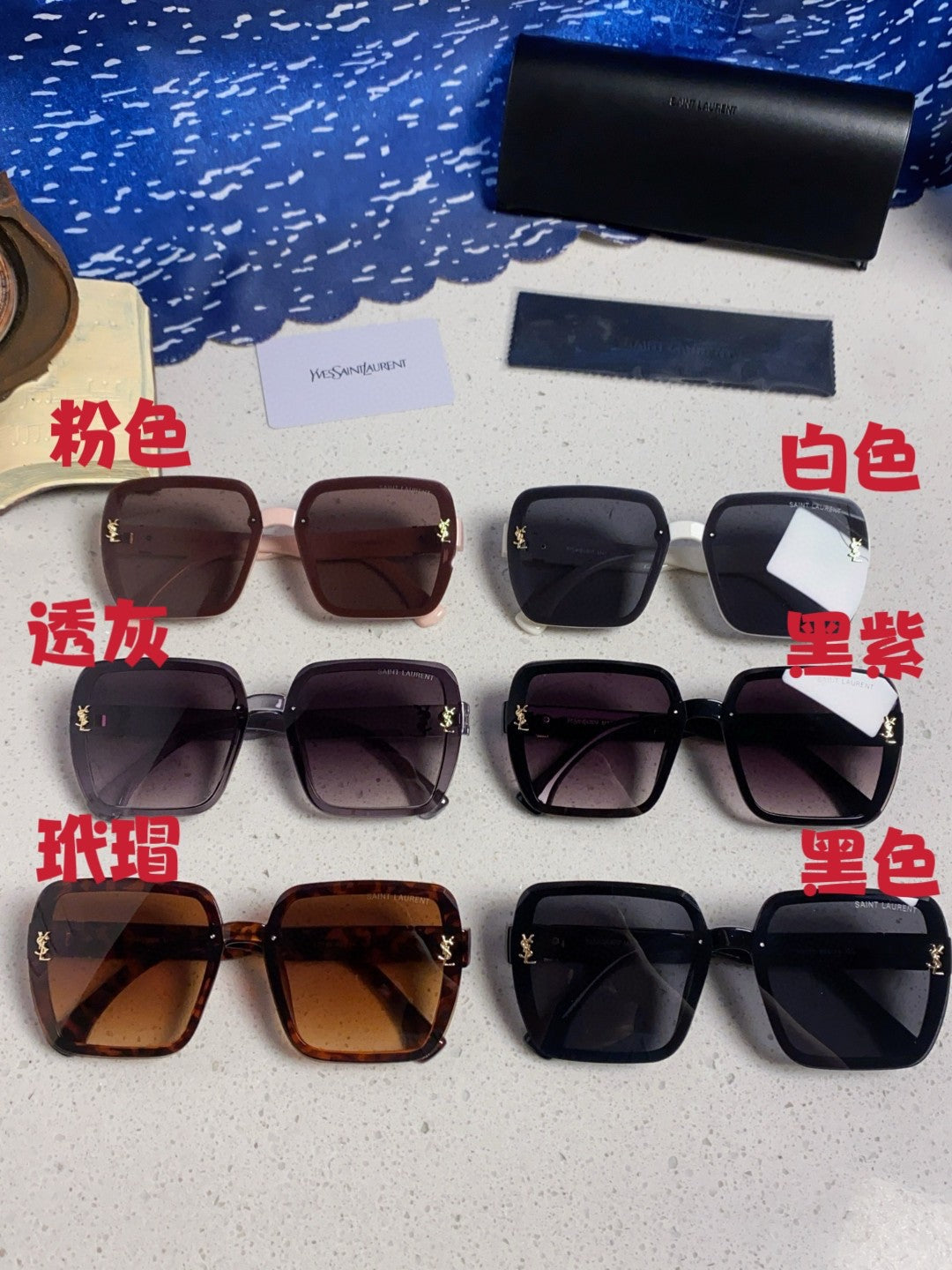 Saint Laurent Browline Black Lens Sunglasses for Men & Women - 465447 - detail image 11