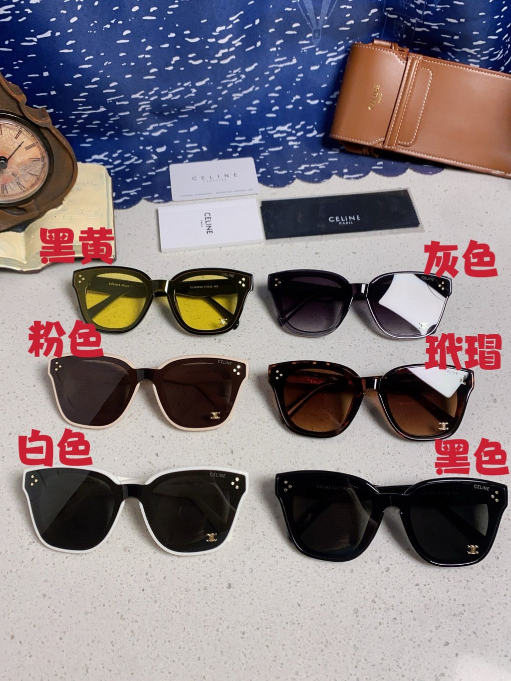 Celine Square Gray Lens Sunglasses for Men & Women - 432018 - detail image 12