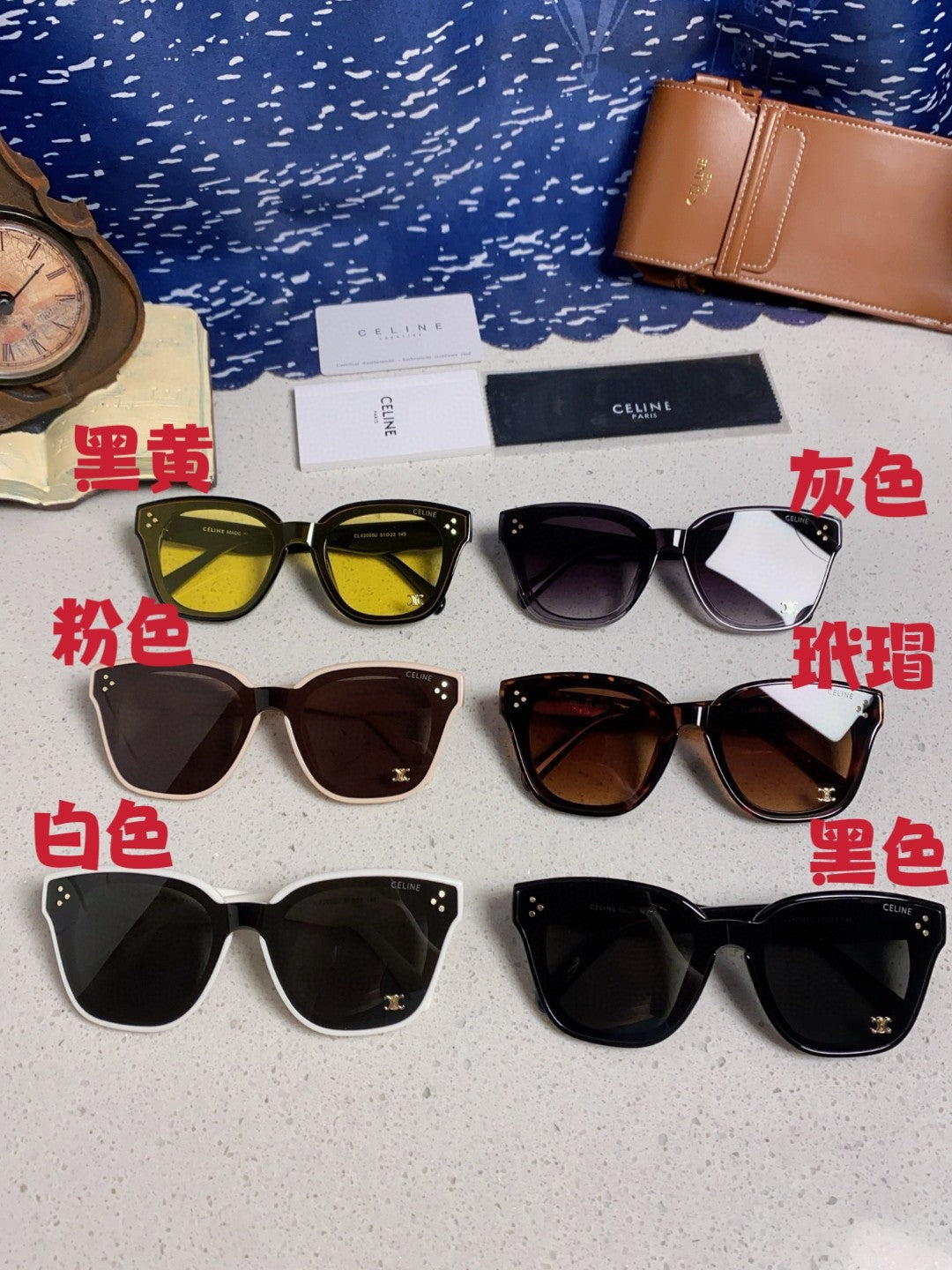 Celine Square Gray Lens Sunglasses for Men & Women - 432018 - detail image 12