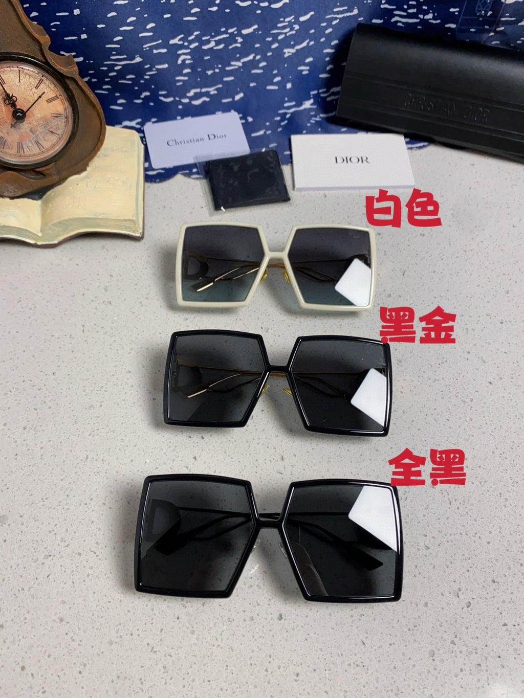Dior Square Gold Lens Sunglasses for Women - detail image 10