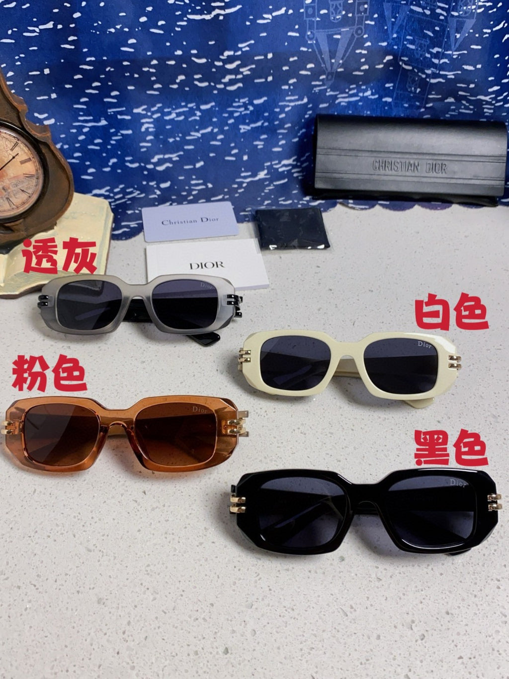 Dior Square Black Lens Sunglasses for Men & Women - 465294 - detail image 12