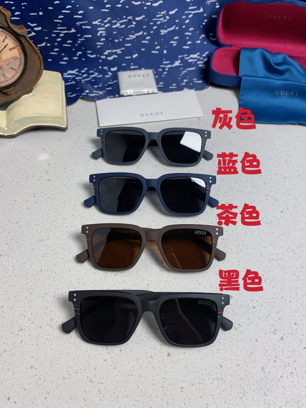Gucci Polarized Fashion Black Lens Sunglasses for Men & Women - 132232 - detail image 12