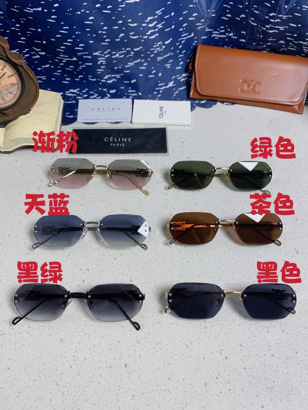 Celine Fashion Silver Lens Sunglasses for Men & Women - 398822 - detail image 12