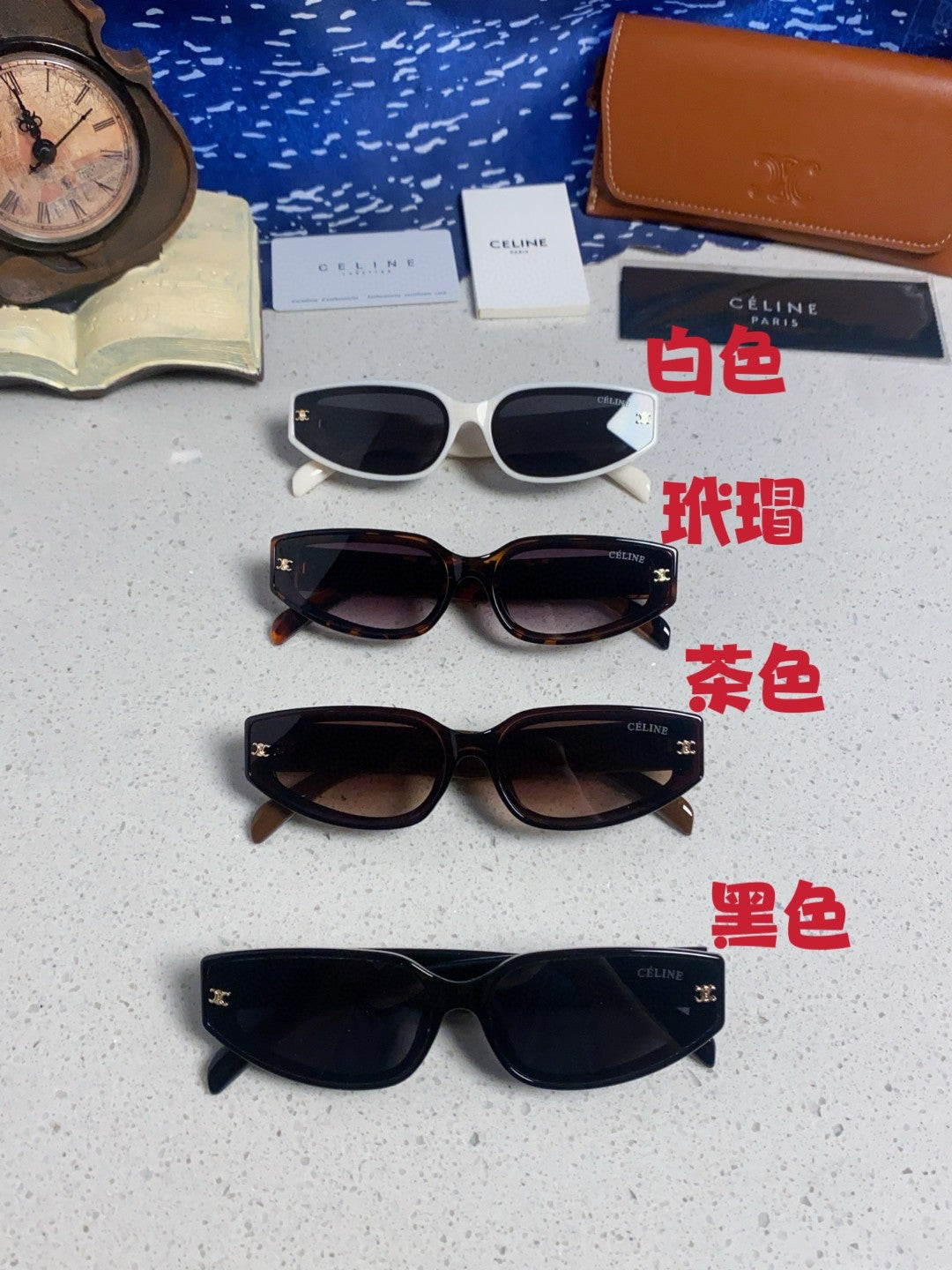 Celine Cat-Eye Gray Lens Sunglasses for Men & Women - 415597 - detail image 11