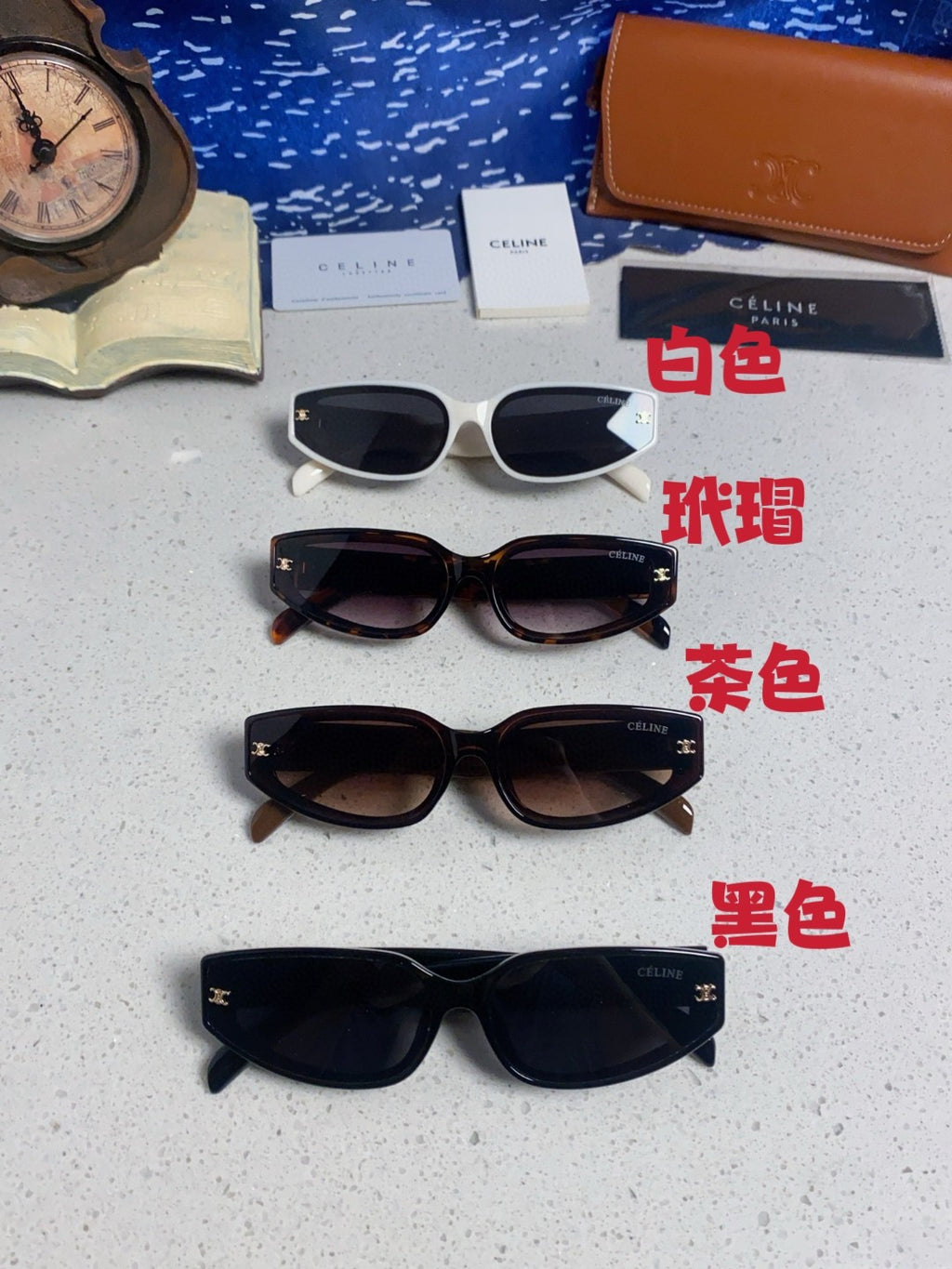 Celine Cat-Eye Silver Lens Sunglasses for Men & Women - 867150 - detail image 12