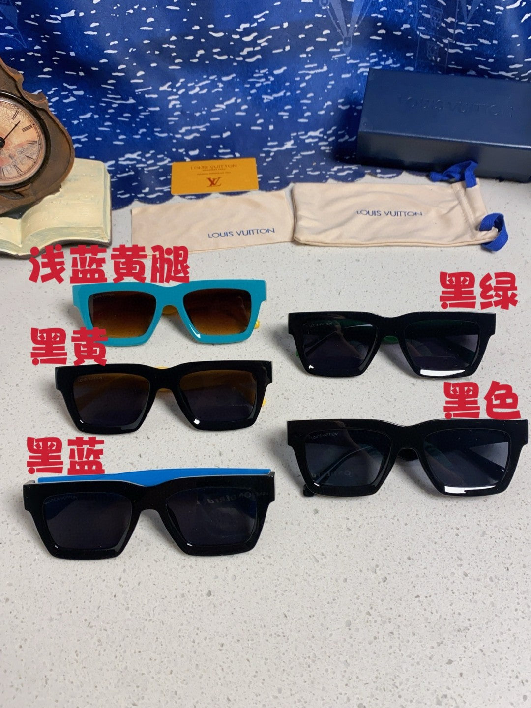 Louis Vuitton Square Gray Lens Sunglasses for Men & Women - 464668 - detail image 12