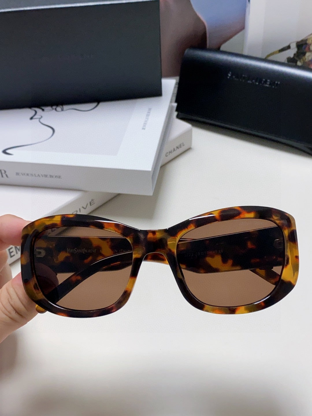 Saint Laurent Round Black Lens Sunglasses for Women - detail image 3
