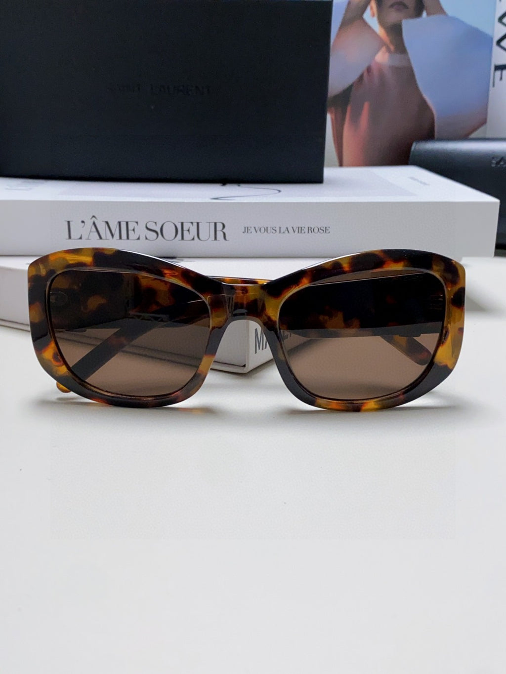 Saint Laurent Round Black Lens Sunglasses for Women - detail image 6