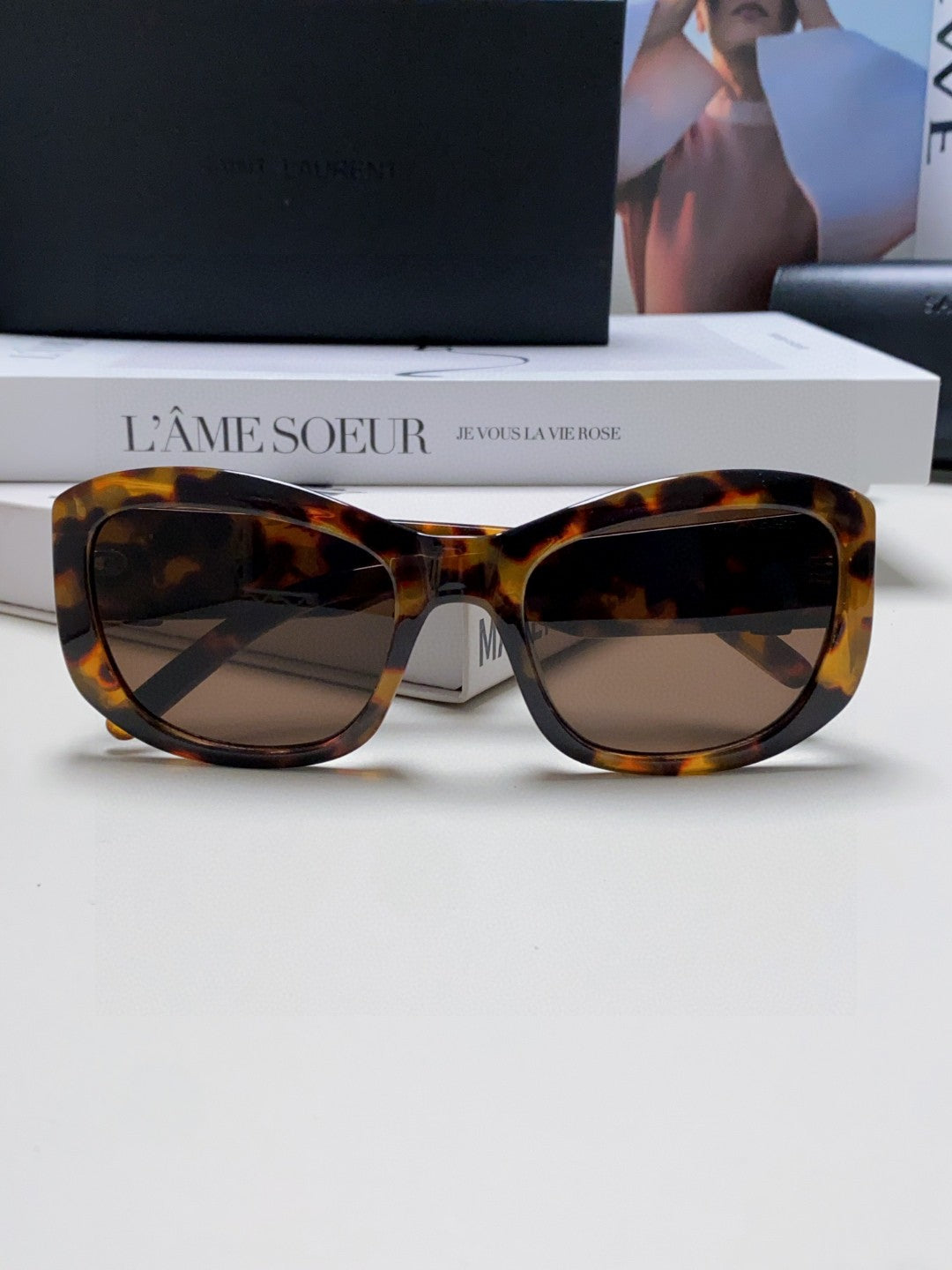 Saint Laurent Round Black Lens Sunglasses for Women - detail image 6
