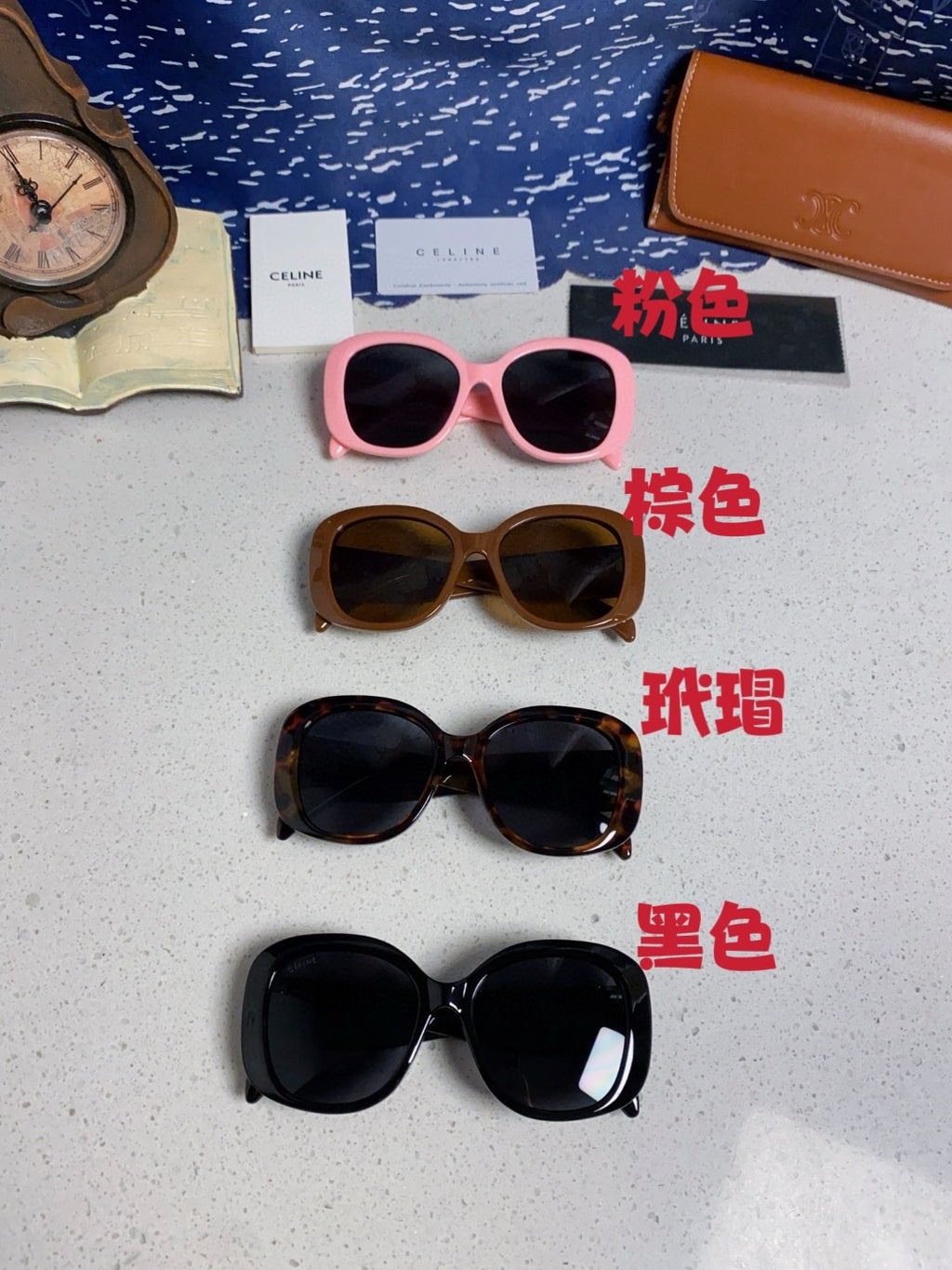 Celine Oversized Black Lens Sunglasses for Men & Women - 372017 - detail image 11