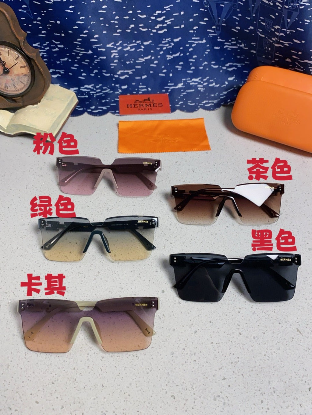 Hermès Lightweight Rimless Silver Lens Sunglasses for Women - detail image 11