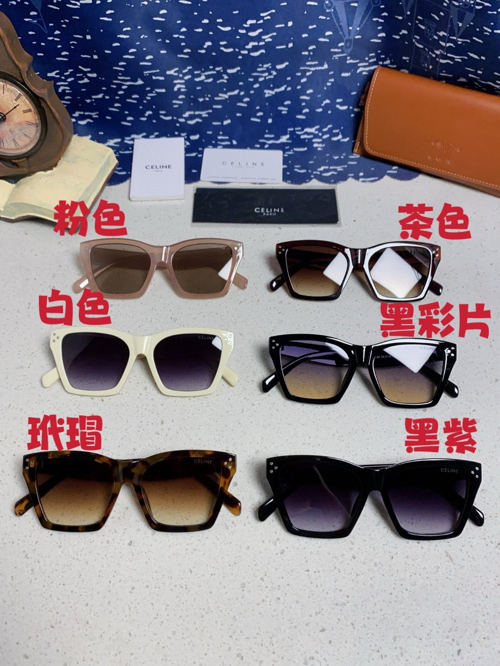 Celine Square Black Lens Sunglasses for Men & Women - 431938 - detail image 12