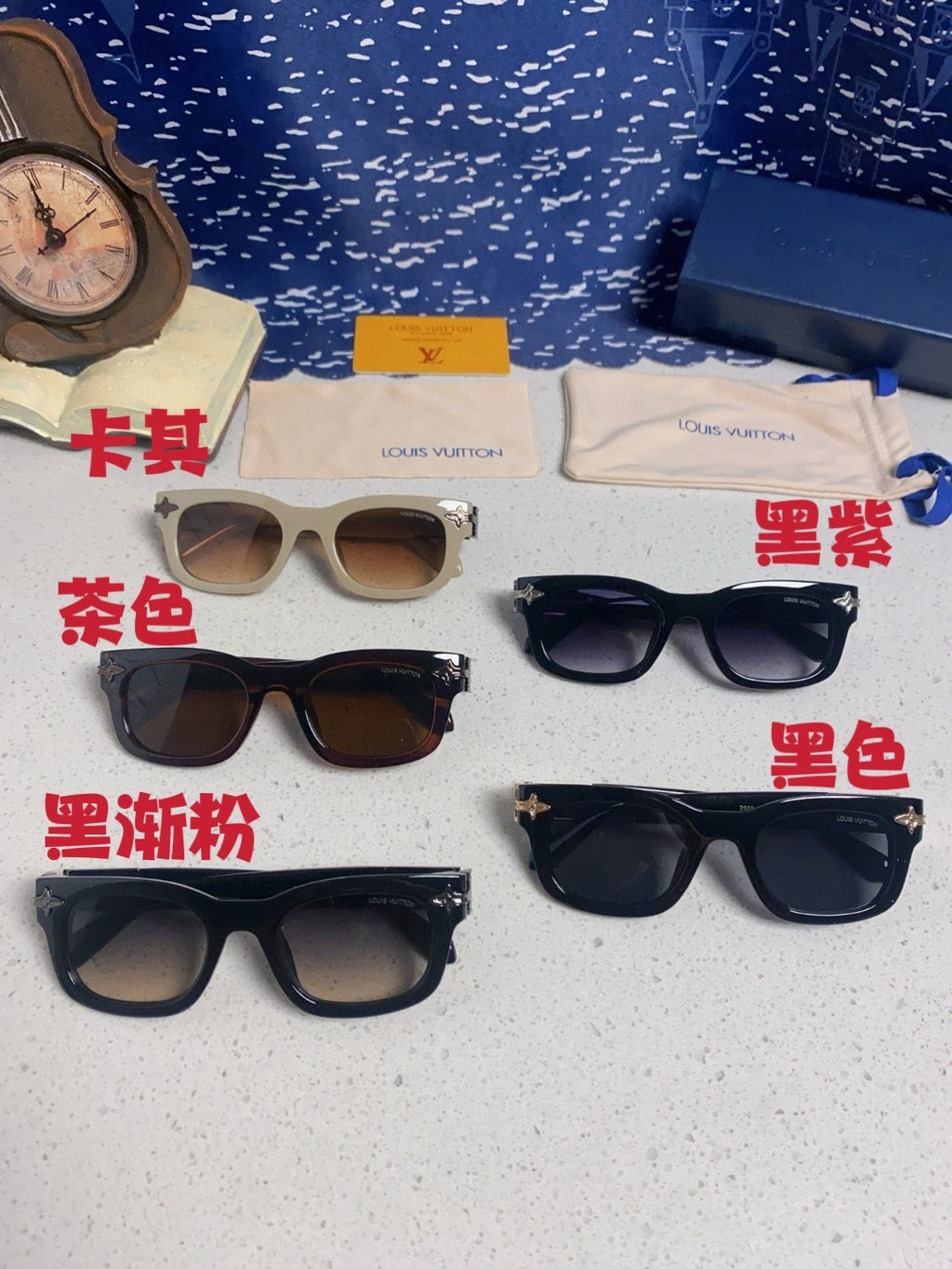 Louis Vuitton Square Brown Lens Sunglasses for Men & Women - 486220 - detail image 12