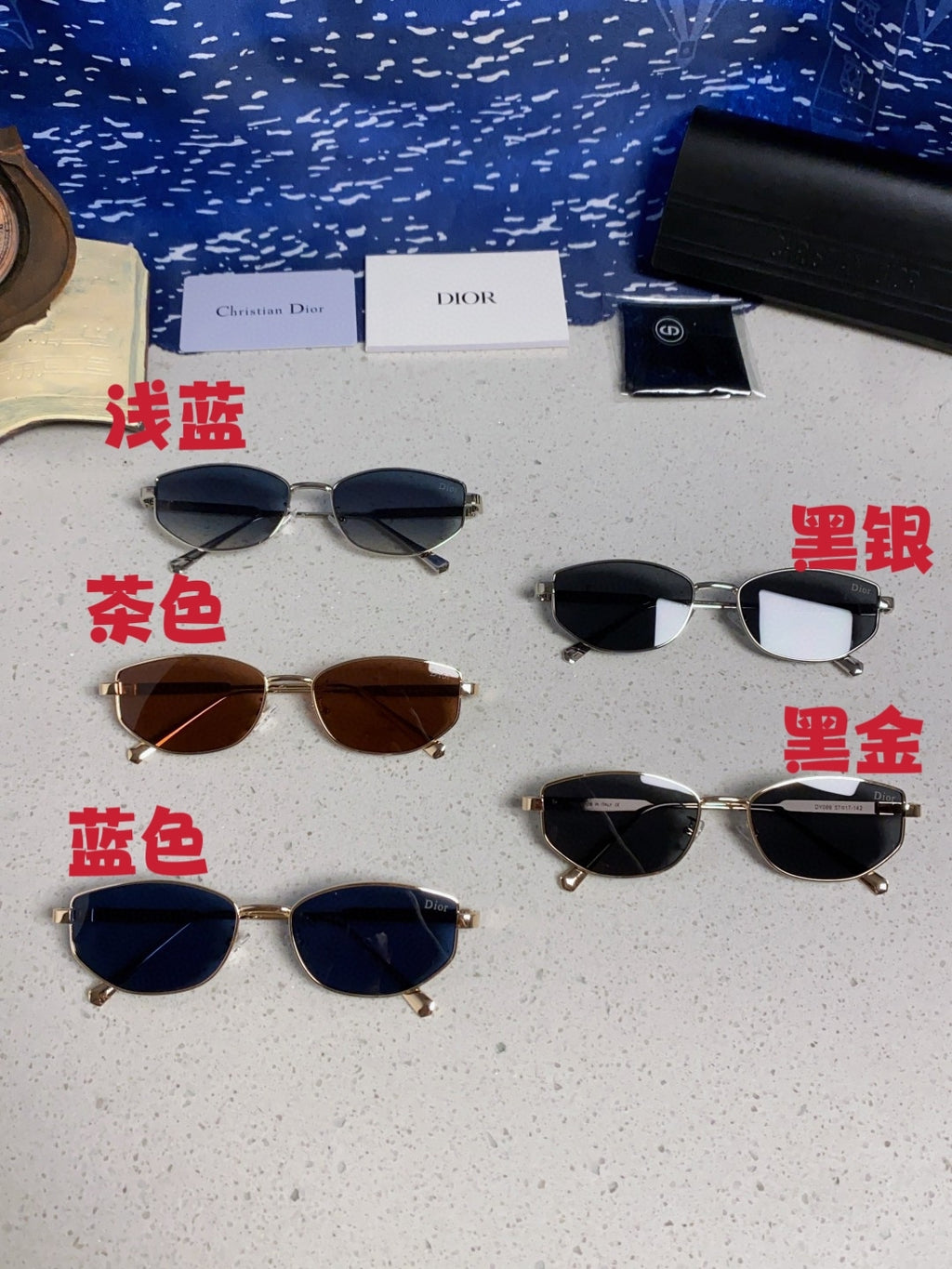 Dior Metal Round Red Lens Sunglasses for Men & Women - detail image 13
