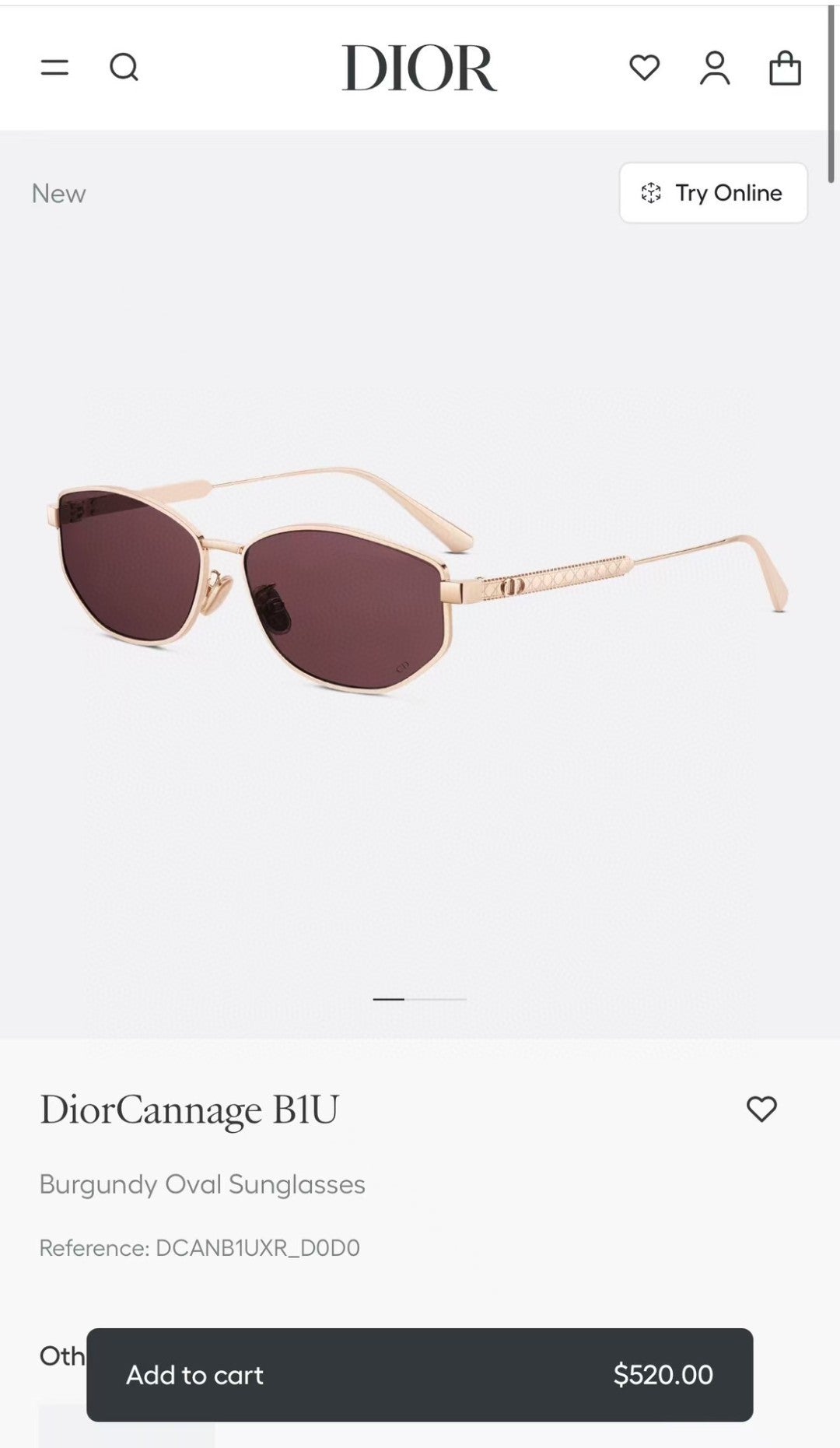 Dior Metal Round Red Lens Sunglasses for Men & Women