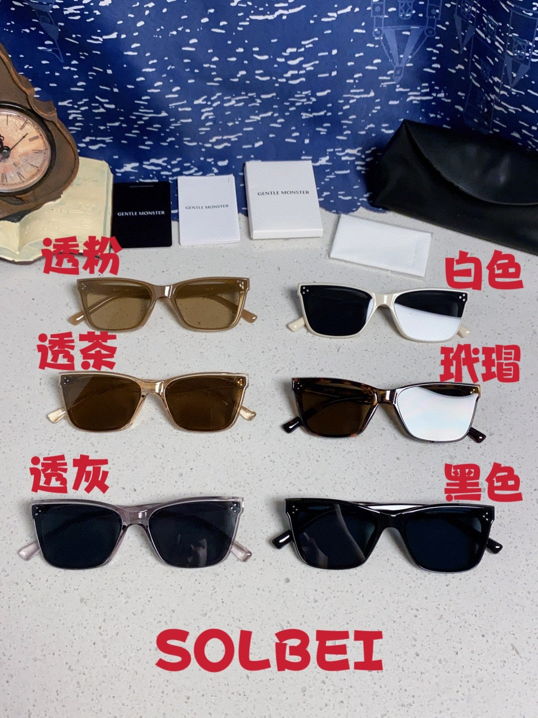 Gentle Monster SOLBEI Metal Fashion Black Lens Sunglasses for Women - 432963 - detail image 12