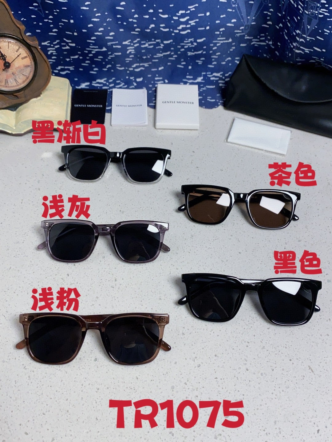 Gentle Monster TR1076 Fashion Black Lens Sunglasses for Men & Women - detail image 12