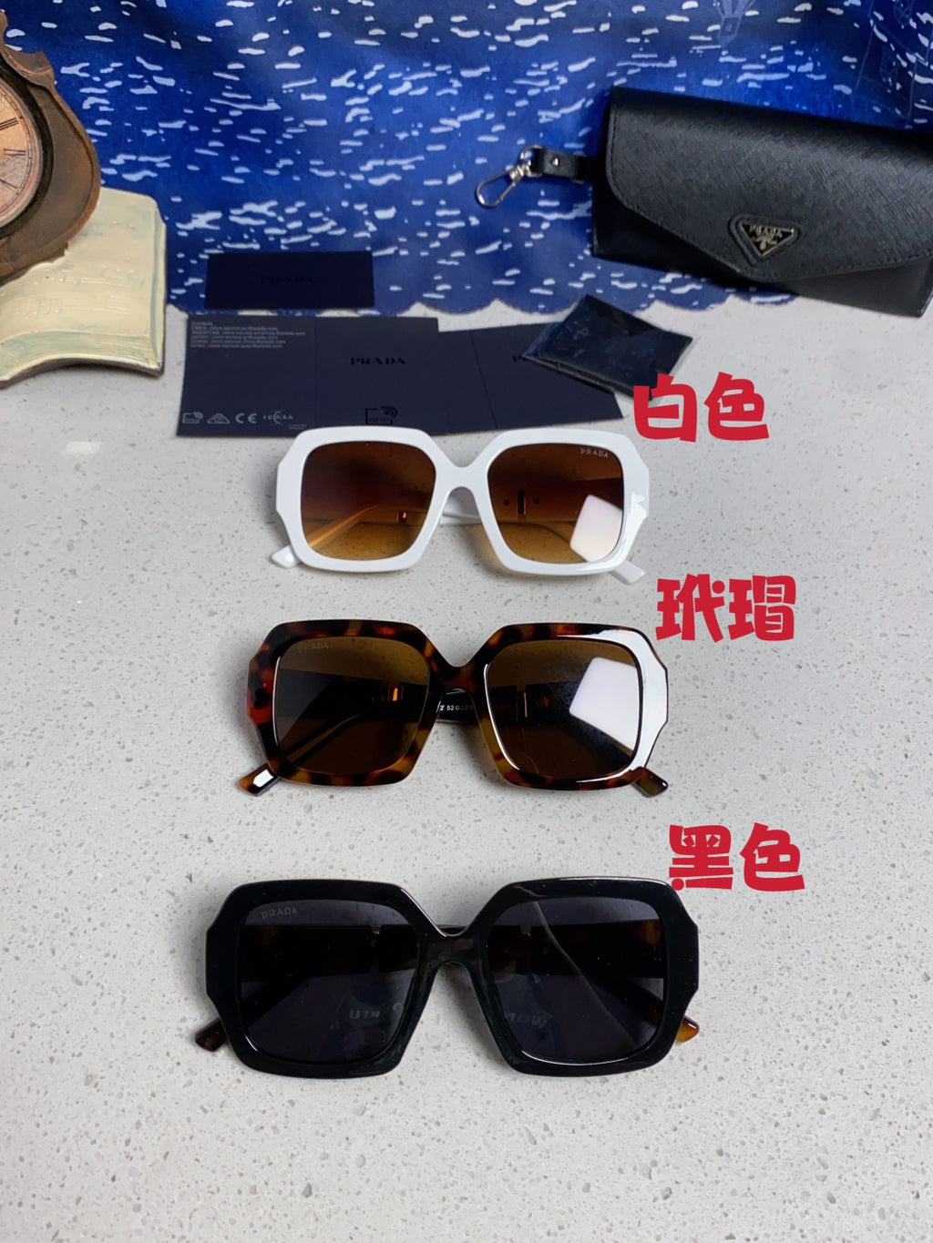 Prada Square Brown Lens Sunglasses for Men & Women - 465606 - detail image 12