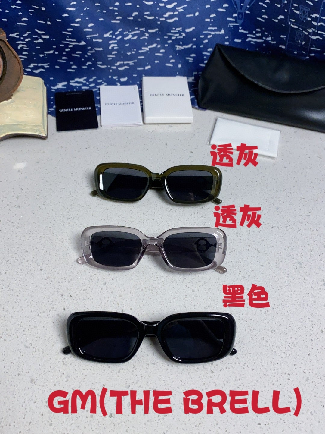 Gentle Monster THE Polarized Square Black Lens Sunglasses for Men & Women - detail image 12