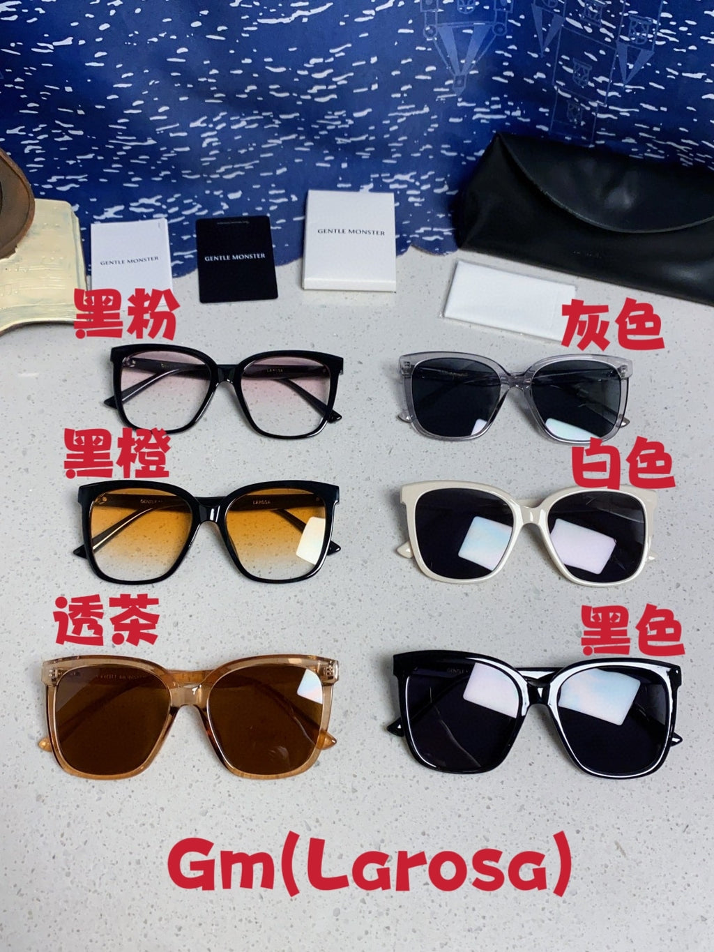 Gentle Monster LAROSA Square Blue Lens Sunglasses for Men & Women - 358884 - detail image 12