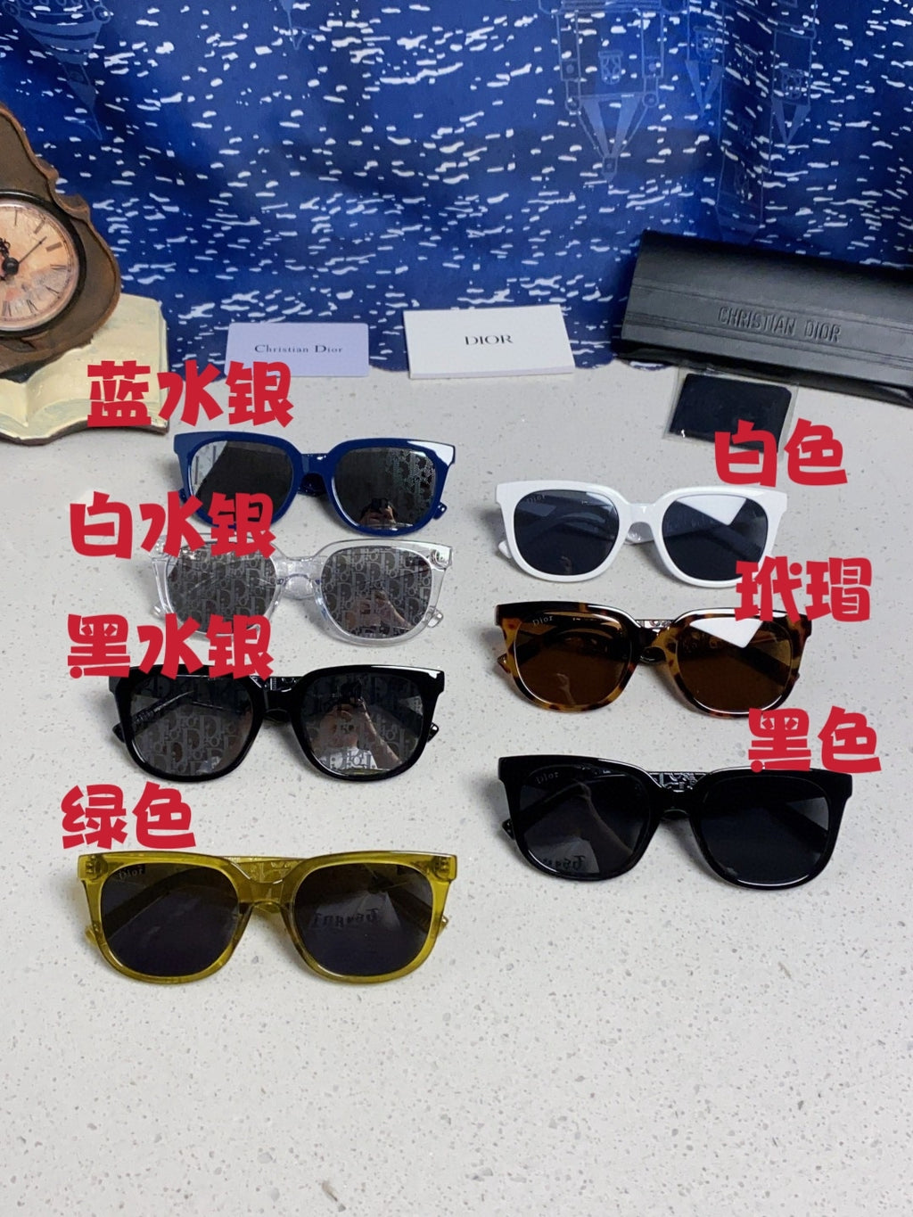 Dior Square Silver Lens Sunglasses for Men & Women - 465234 - detail image 12