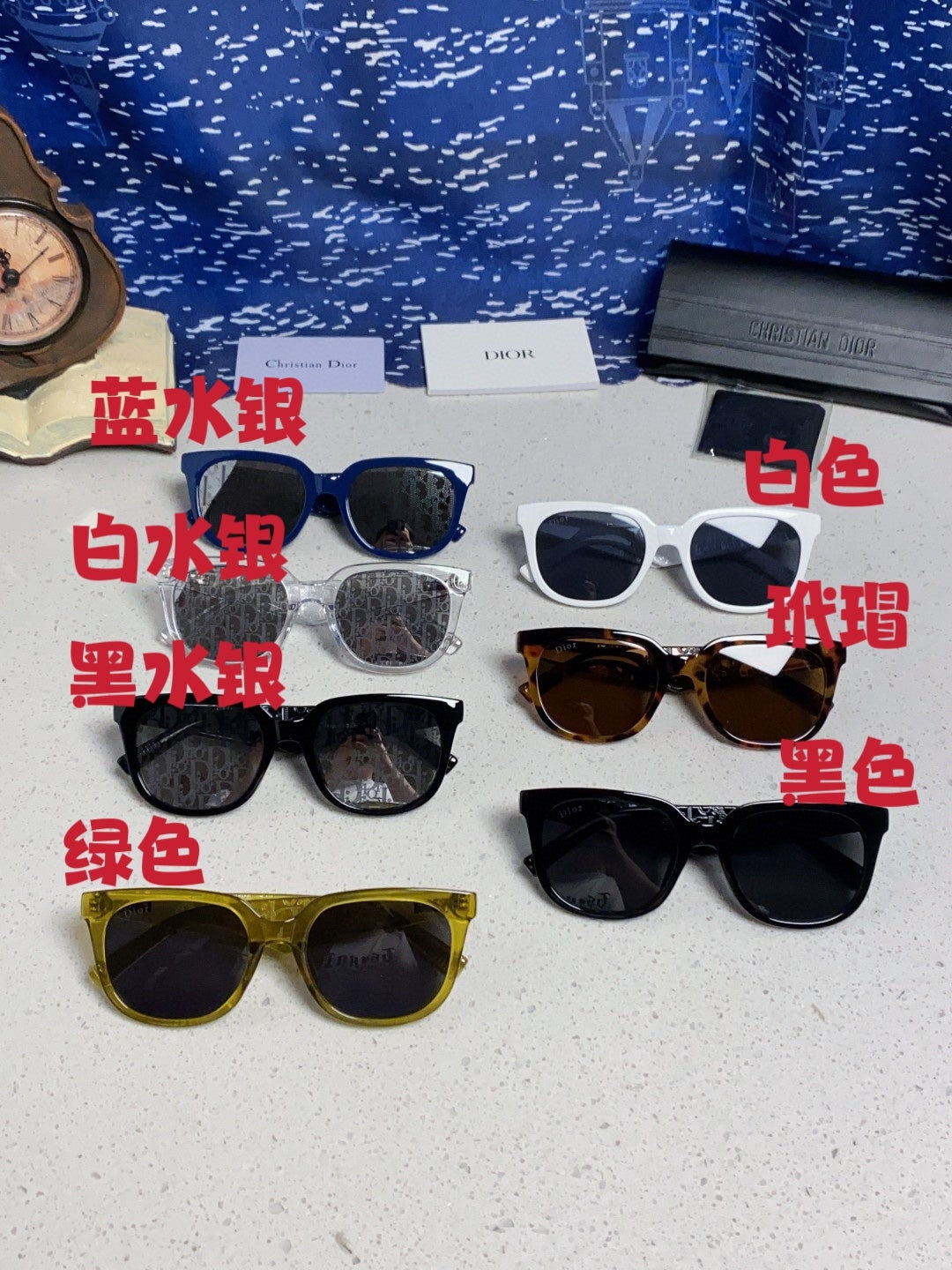 Dior Square Silver Lens Sunglasses for Men & Women - 465235 - detail image 12