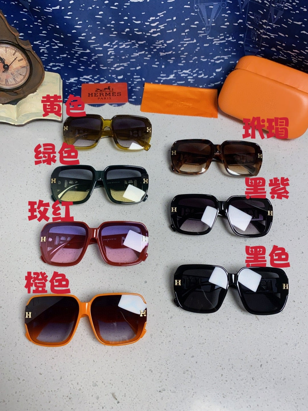 Hermès Square Silver Lens Sunglasses for Men & Women - 466422 - detail image 11