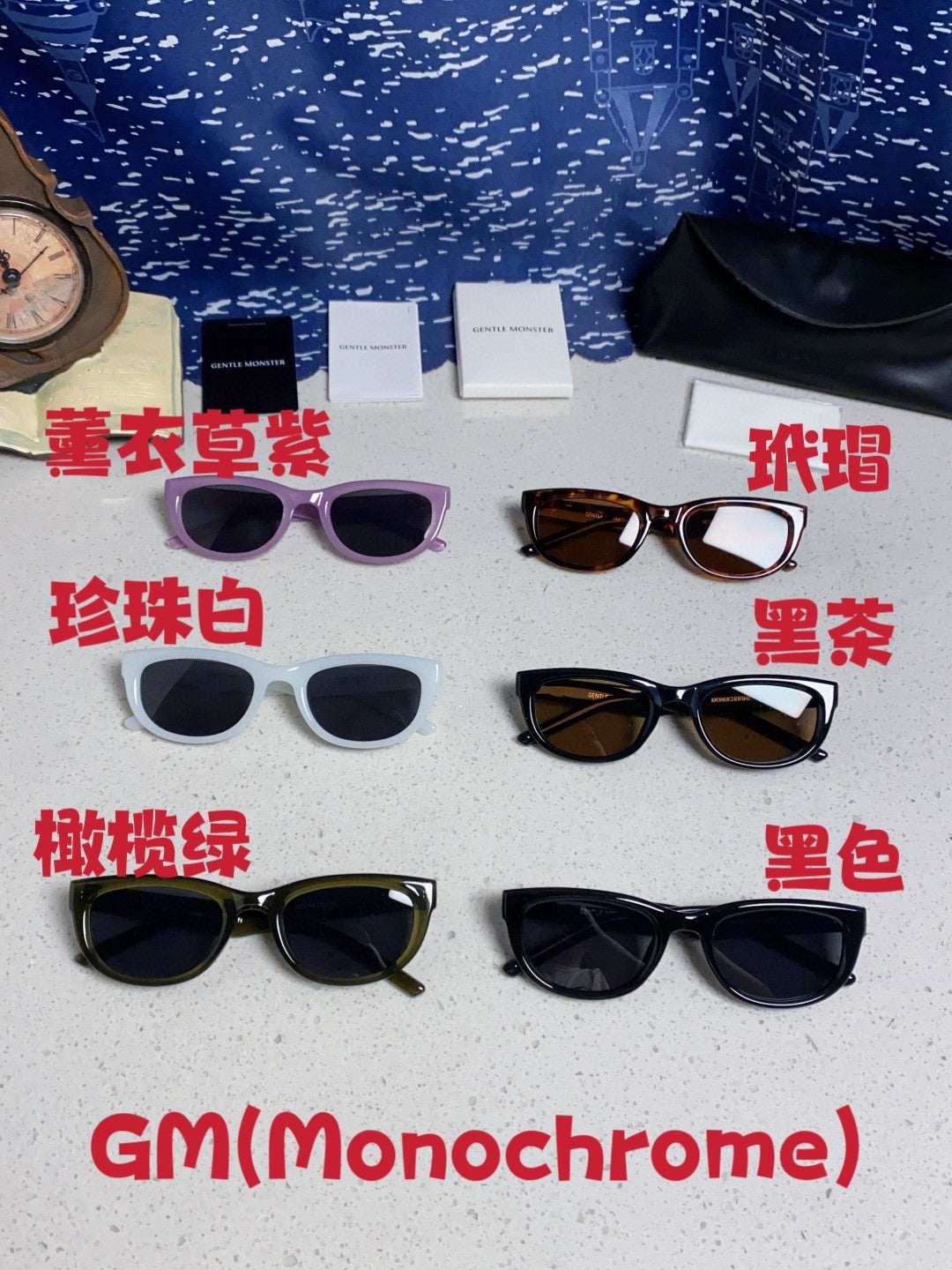 Gentle Monster MONOCHROME Round Black Lens Sunglasses for Women - 158663 - detail image 12