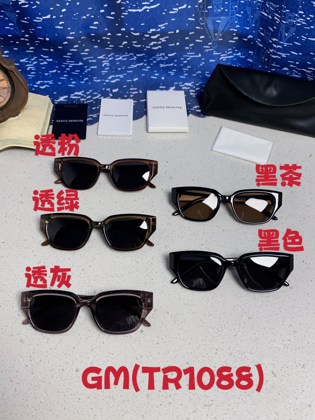 Gentle Monster TR1088 Square Black Lens Sunglasses for Women - detail image 12