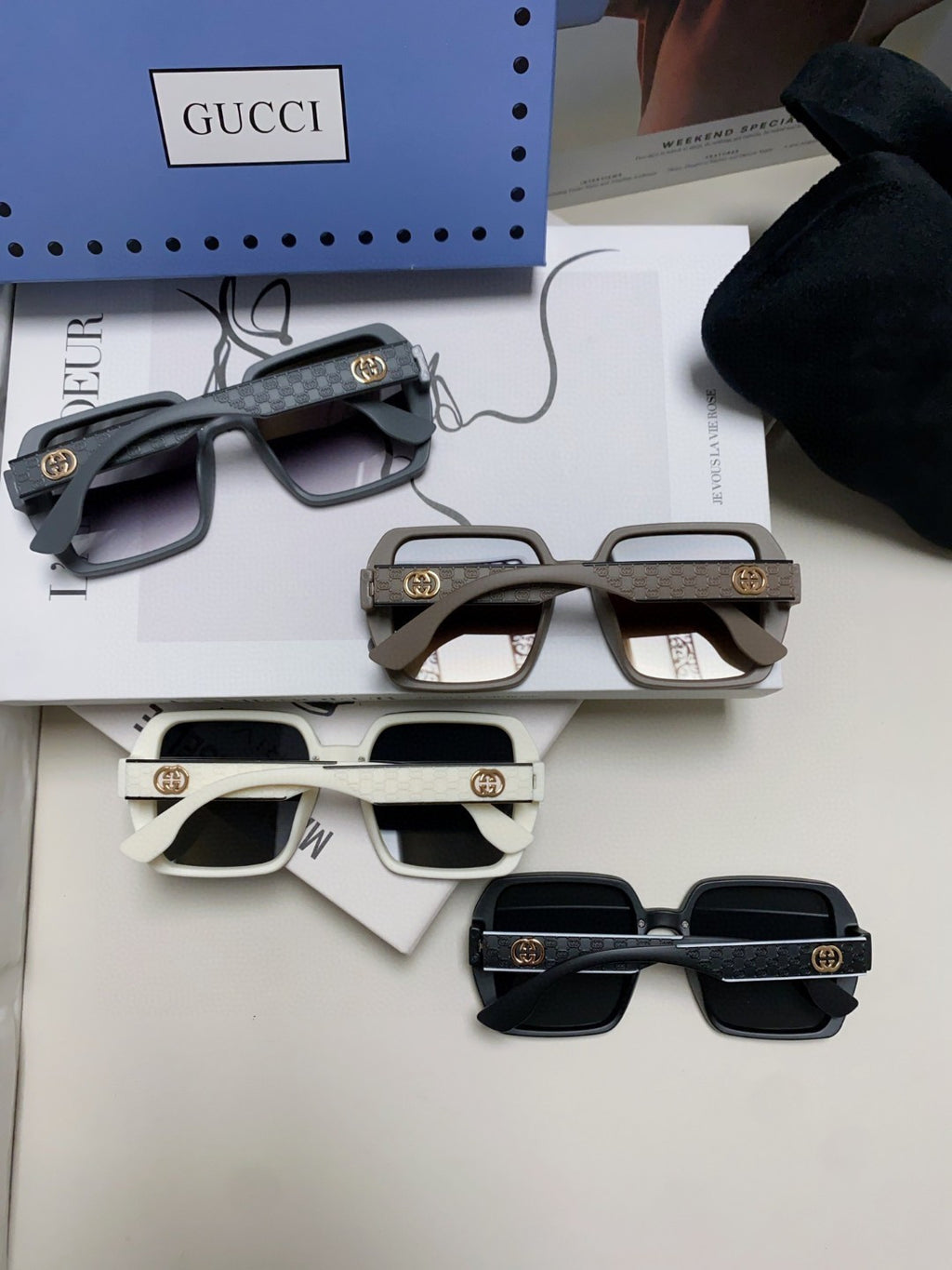 Gucci Polarized Fashion Gray Lens Sunglasses for Men & Women - detail image 8