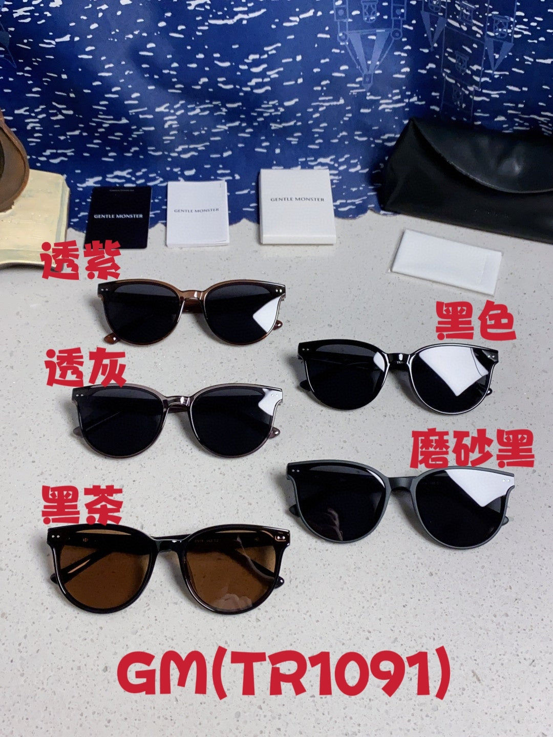 Gentle Monster TR1091 Round Black Lens Sunglasses for Men & Women - 416485 - detail image 12