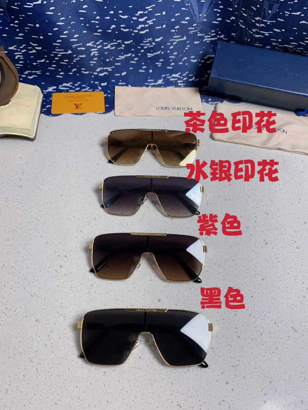 Louis Vuitton Square Gray Lens Sunglasses for Men & Women - detail image 12