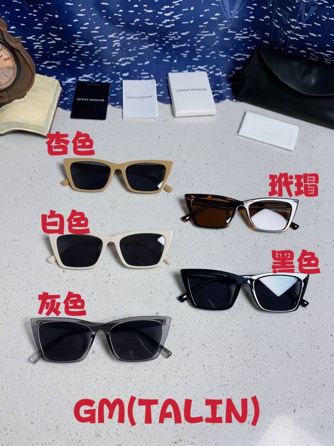 Gentle Monster TALIN Cat-Eye Black Lens Sunglasses for Men & Women - 488061 - detail image 12